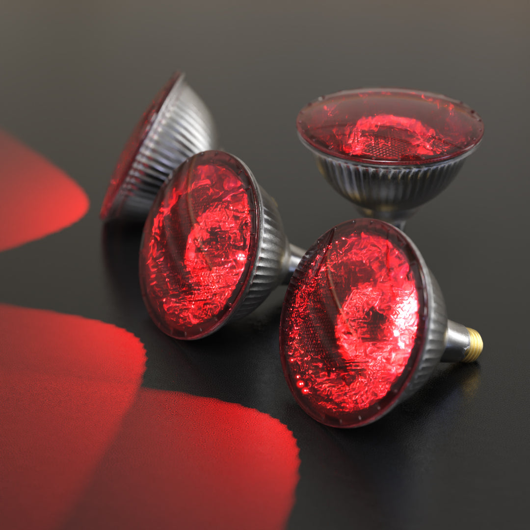 4PACK Outdoor 14W Red Color LED Par38 Flood Light Bulb E26 45 degree CRI>80 full glass body - 7Pandas USA Lighting Store