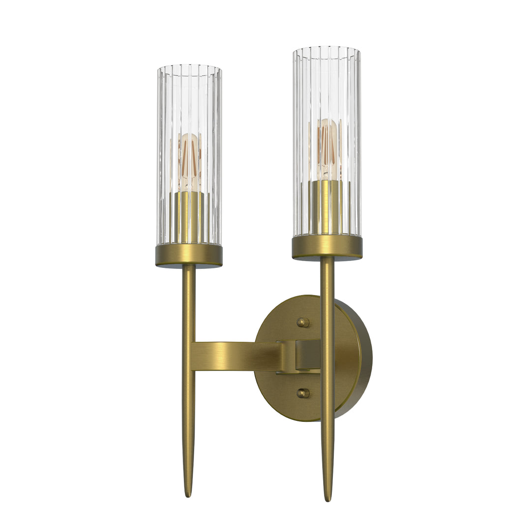 Seattle 2-Light Wall Sconces Light Tube Glass Bronze E12 base - 7Pandas USA Lighting Store