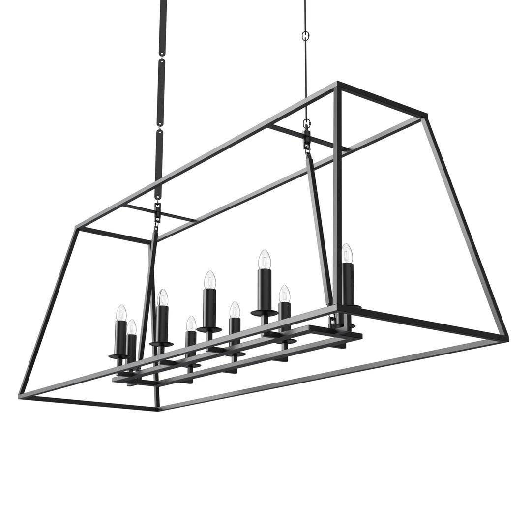 Nepoli 10-Lights Farmhouse Style Chandelier Adjustable Height Hanging Light for Kitchen Island Living Room - 7Pandas USA Lighting Store