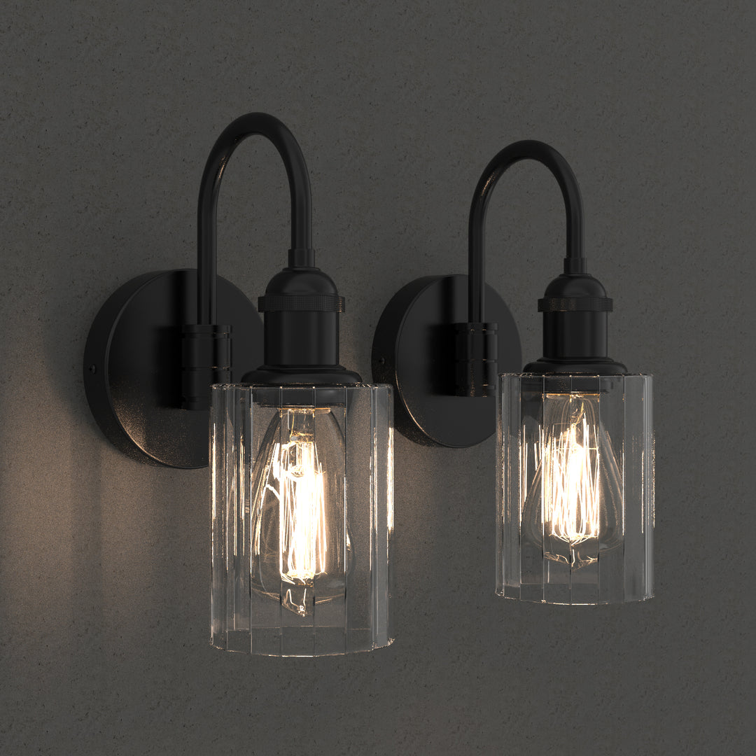 OMNI Modern Wall Sconces Lighting Fixture with Clear Glass Shade for Bathroom Vanity Light - 7Pandas USA Lighting Store