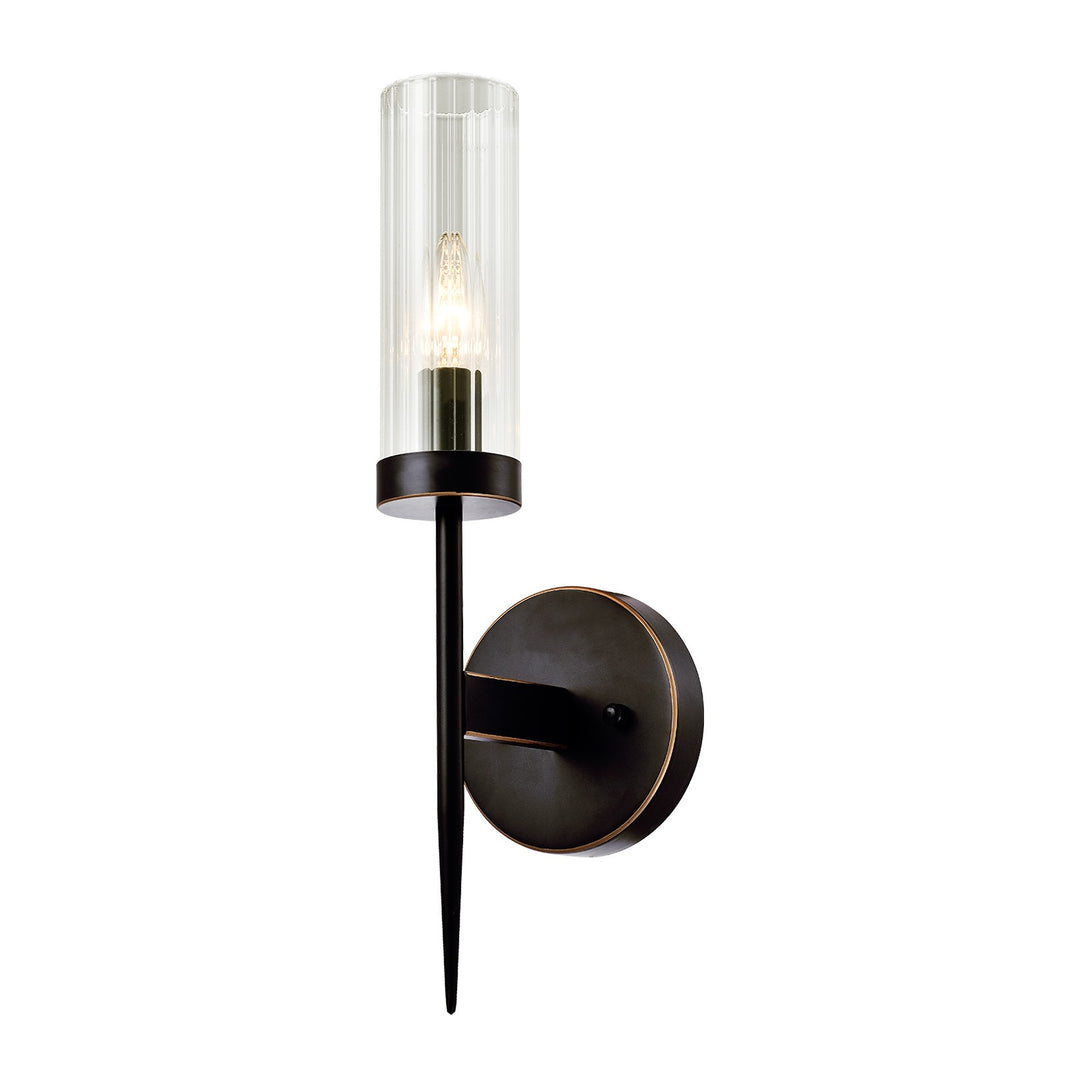 Seattle 1-Light Wall Sconces Light Tube Glass Bronze E12 base - 7Pandas USA Lighting Store