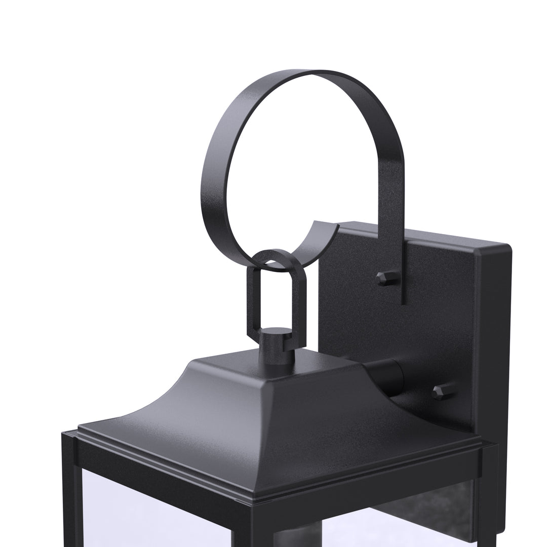 RITZ Motion Sensor Outdoor Exterior Wall Sconce Glass Matt Black E26 IP44 - 7Pandas USA Lighting Store