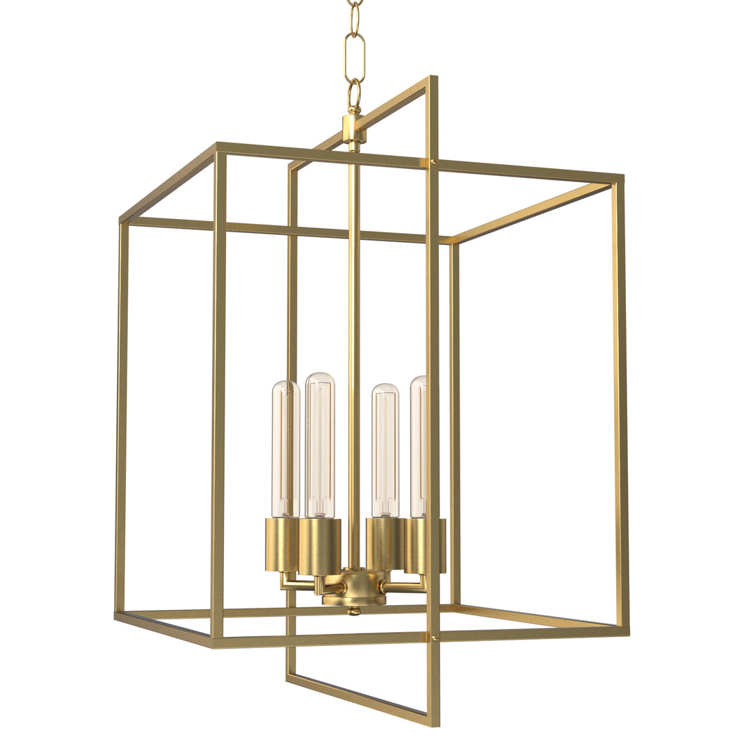 Helios 4-Lights Farmhouse Style Chandelier Metal Cage Adjustable Height Hanging Light for Kitchen Island Entryway - 7Pandas USA Lighting Store