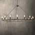 55" ALVA Large Wagon Wheel Farmhouse Round modern living room 18-Lights Bronze E12 Base