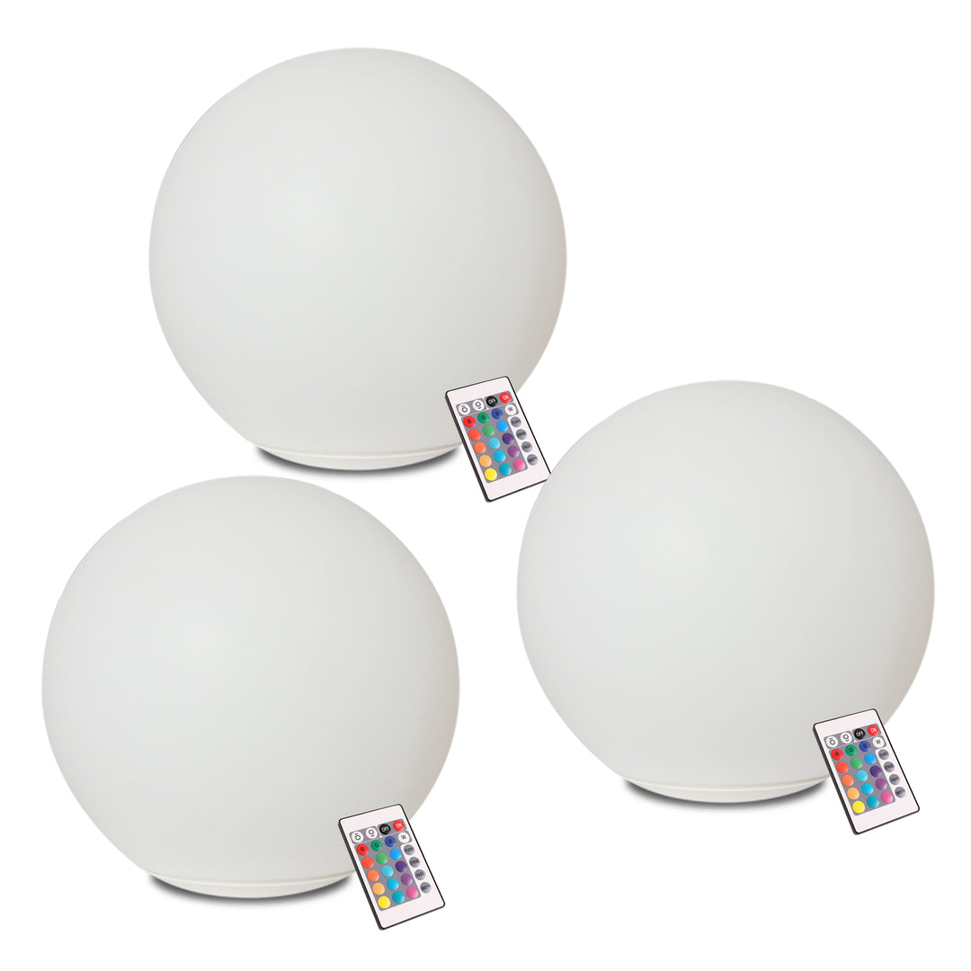 14 inch OUTDOOR FULLMOON RGB LED Ball Light Solar & AC Charging W/REMOTE CONTROL IP65 - 7Pandas USA Lighting Store