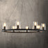 CANOVA 36" 8-Lights Round Contemporary Crystal Chandelier Bronze E12