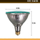 Outdoor 14W Green Color LED Par38 Flood Light Bulb E26 45 degree CRI>80 Hard glass body - 7Pandas USA Lighting Store