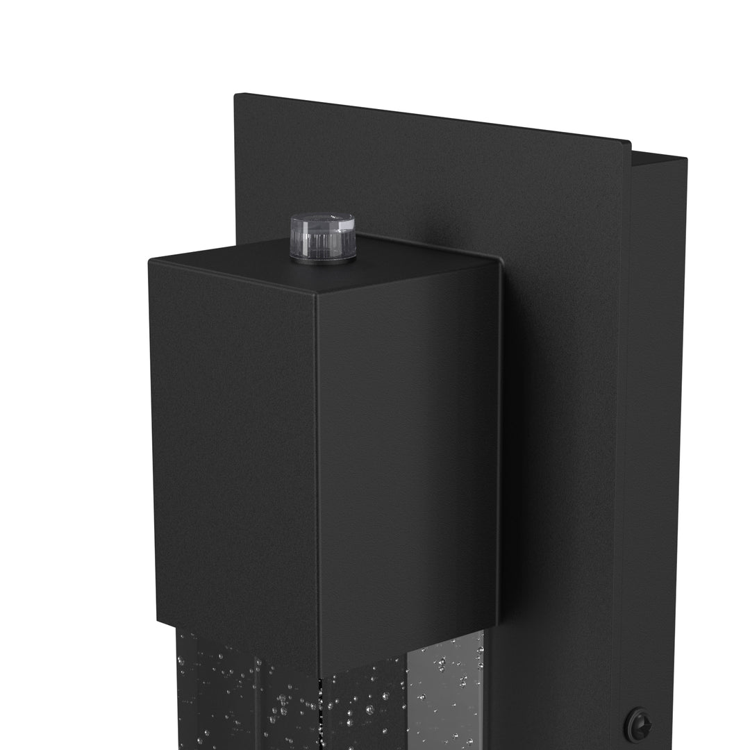 BURSON LED Crystal Outdoor Exterior Wall Sconce 13W 3000K Matt Black E26 IP44 Light Sensor - 7Pandas USA Lighting Store
