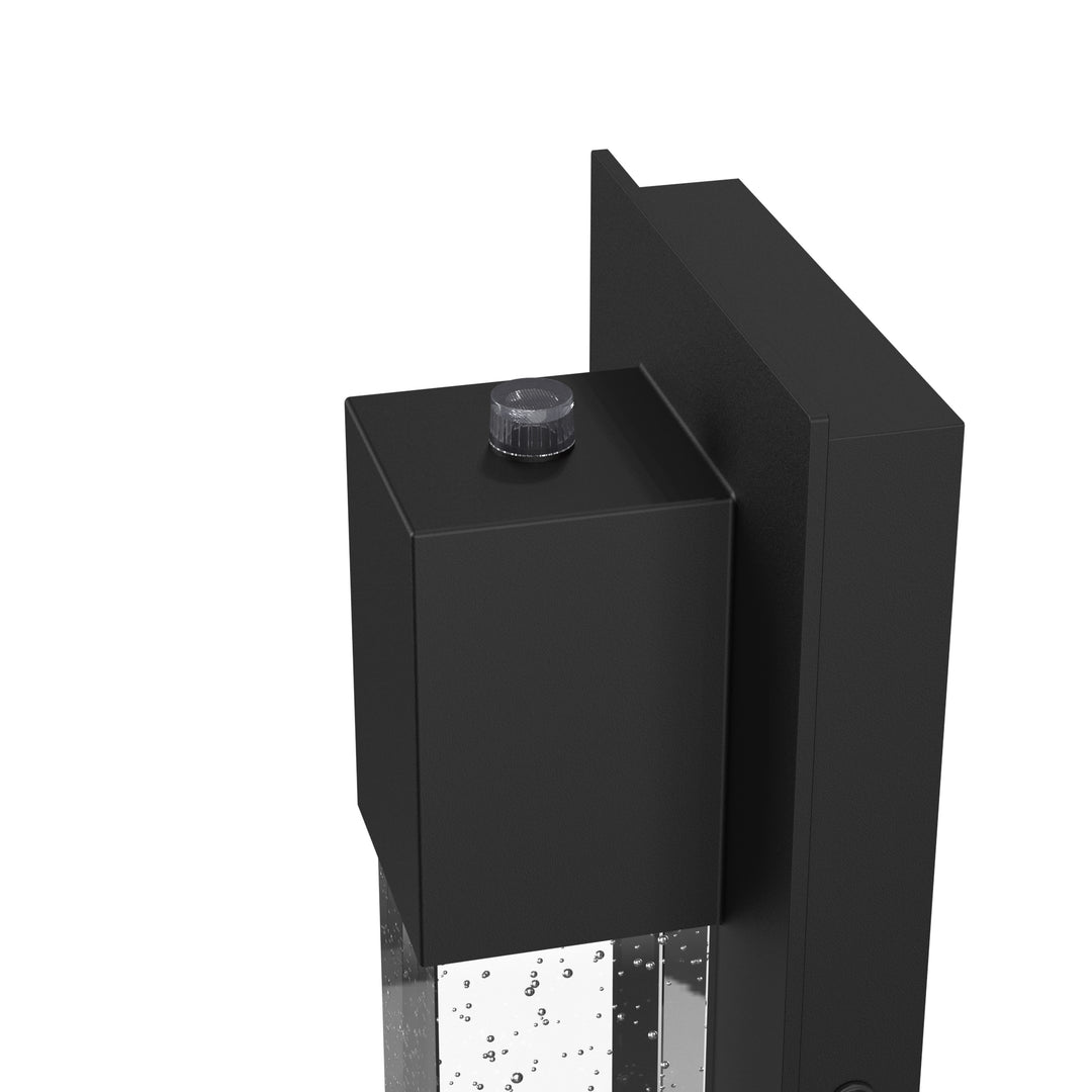 BURSON LED Crystal Outdoor Exterior Wall Sconce 13W 3000K Matt Black E26 IP44 Light Sensor - 7Pandas USA Lighting Store