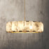Allyson 31.5" Contemporary Design Alabaster Chandelier Dimmable 10*E12 Bulb