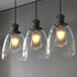 Winer Modern Vintage Glass Pendant Light Clear Dome Lampshade E26