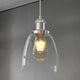 Winer Modern Vintage Glass Pendant Light Clear Dome Lampshade E26 - 7Pandas USA Lighting Store