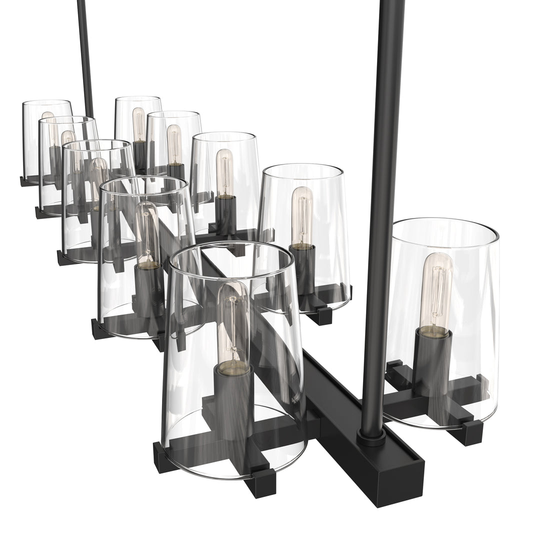 CANOVA 10-Lights Elegant Modern Style Rectangle Dining Room Crystal Chandeliers - 7Pandas USA Lighting Store