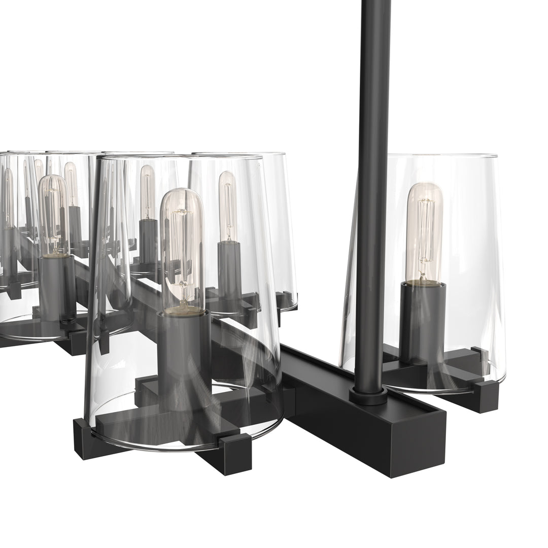 CANOVA 10-Lights Elegant Modern Style Rectangle Dining Room Crystal Chandeliers - 7Pandas USA Lighting Store