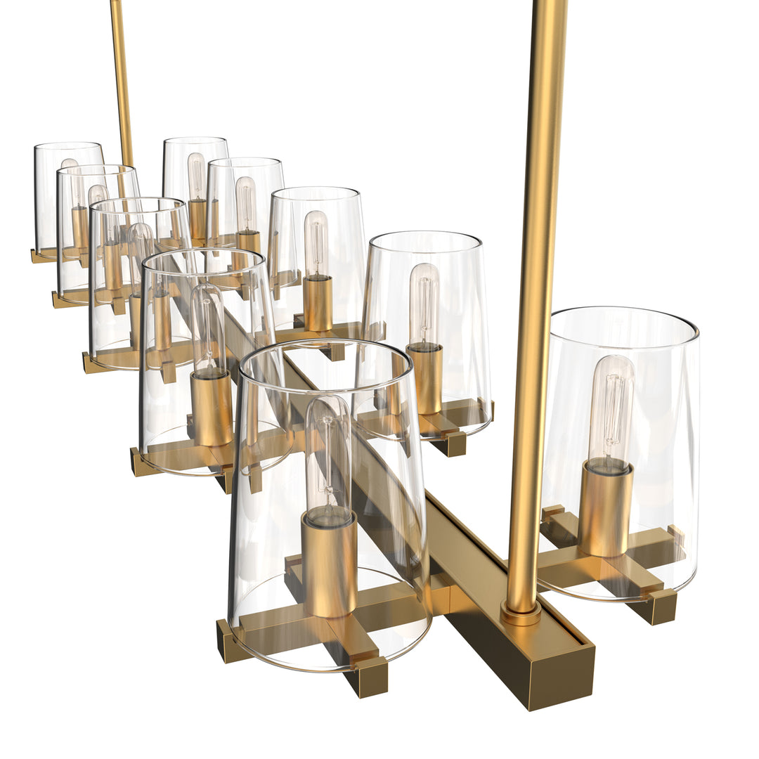 CANOVA 10-Lights Elegant Modern Style Rectangle Dining Room Crystal Chandeliers - 7Pandas USA Lighting Store