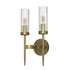 Seattle 2-Light Wall Sconces Light Tube Glass Bronze E12 base