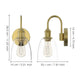 WINER Modern Wall Sconces lighting Fixture with Clear Glass Shade for Bathroom Vanity Light - 7Pandas USA Lighting Store