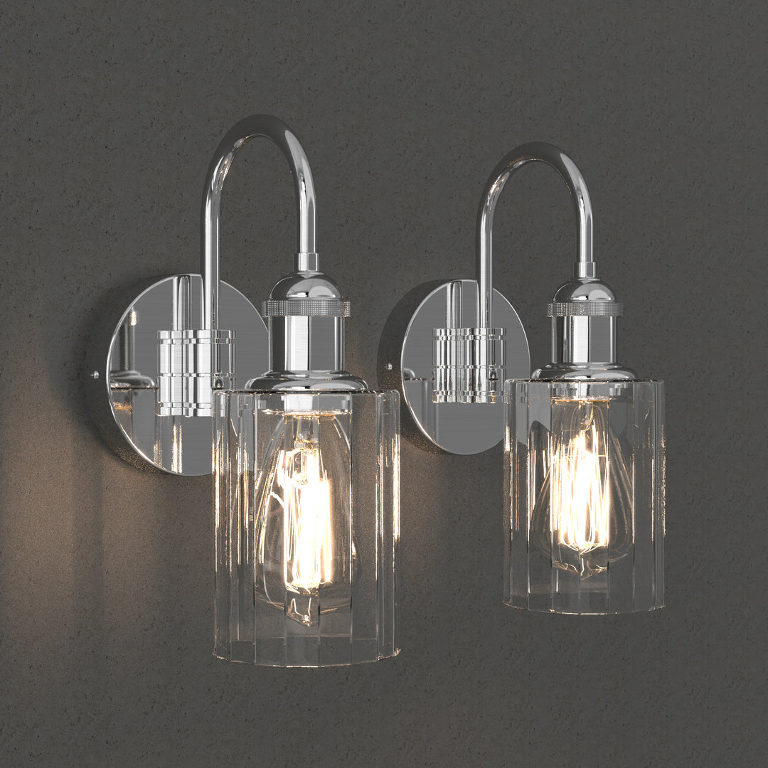 OMNI Modern Wall Sconces Lighting Fixture with Clear Glass Shade for Bathroom Vanity Light - 7Pandas USA Lighting Store