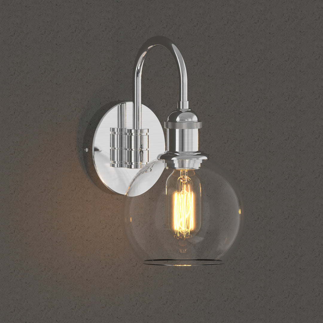 OCULUS Modern Wall Sconces lighting Fixture with Clear Glass Shade for Bathroom Vanity Light - 7Pandas USA Lighting Store