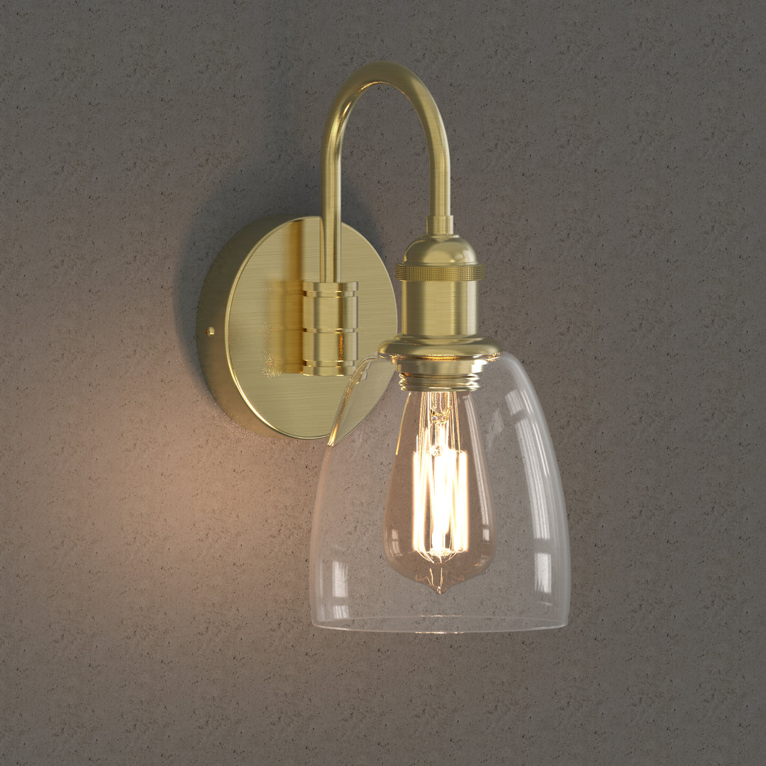 WINER Modern Wall Sconces lighting Fixture with Clear Glass Shade for Bathroom Vanity Light - 7Pandas USA Lighting Store