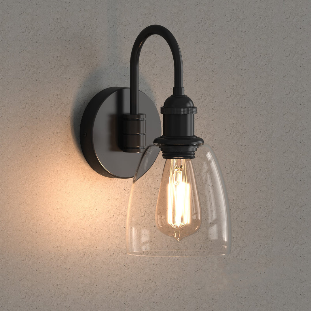 WINER Modern Wall Sconces lighting Fixture with Clear Glass Shade for Bathroom Vanity Light - 7Pandas USA Lighting Store