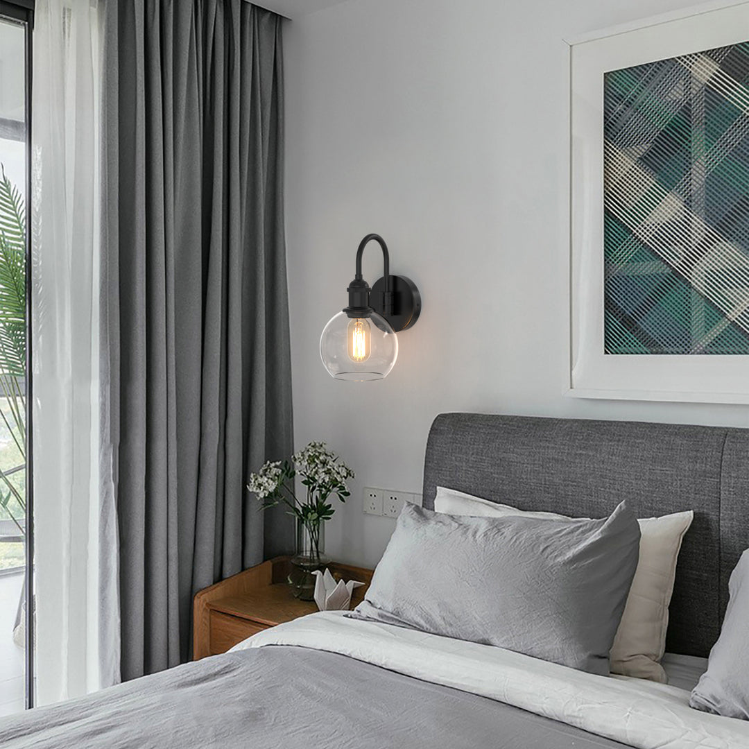 OCULUS Modern Wall Sconces lighting Fixture with Clear Glass Shade for Bathroom Vanity Light - 7Pandas USA Lighting Store