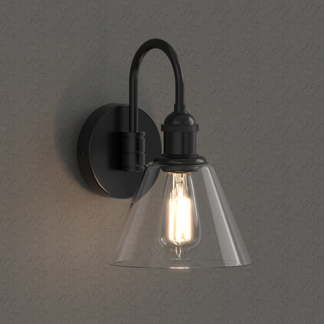 PENY Modern Wall Sconces lighting Fixture with Clear Glass Shade for Bathroom Vanity Light - 7Pandas USA Lighting Store