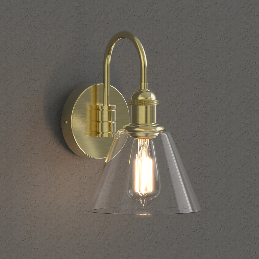 PENY Modern Wall Sconces lighting Fixture with Clear Glass Shade for Bathroom Vanity Light - 7Pandas USA Lighting Store