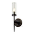 Seattle 1-Light Wall Sconces Light Tube Glass Bronze E12 base