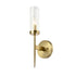 Seattle 1-Light Wall Sconces Light Tube Glass Aged Brass E12 base