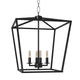 Nepoli 4-Lights Industrial Farmhouse Chandelier Black Metal Cage Hanging Light for Kitchen Island Entryway - 7Pandas USA Lighting Store