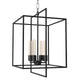Helios 4-Lights Farmhouse Style Chandelier Metal Cage Adjustable Height Hanging Light for Kitchen Island Entryway - 7Pandas USA Lighting Store