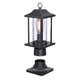 JULIA Dusk to Dawn Outdoor Post Light with Pier Mount Base Waterproof Exterior Lamp Post Lantern for Yard Fence - 7Pandas USA Lighting Store