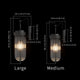 Lotus Carriage Lantern Style Outdoor Wall Light with Ribbed Jelly Jar Glass Matt Black IP44 - 7Pandas USA Lighting Store