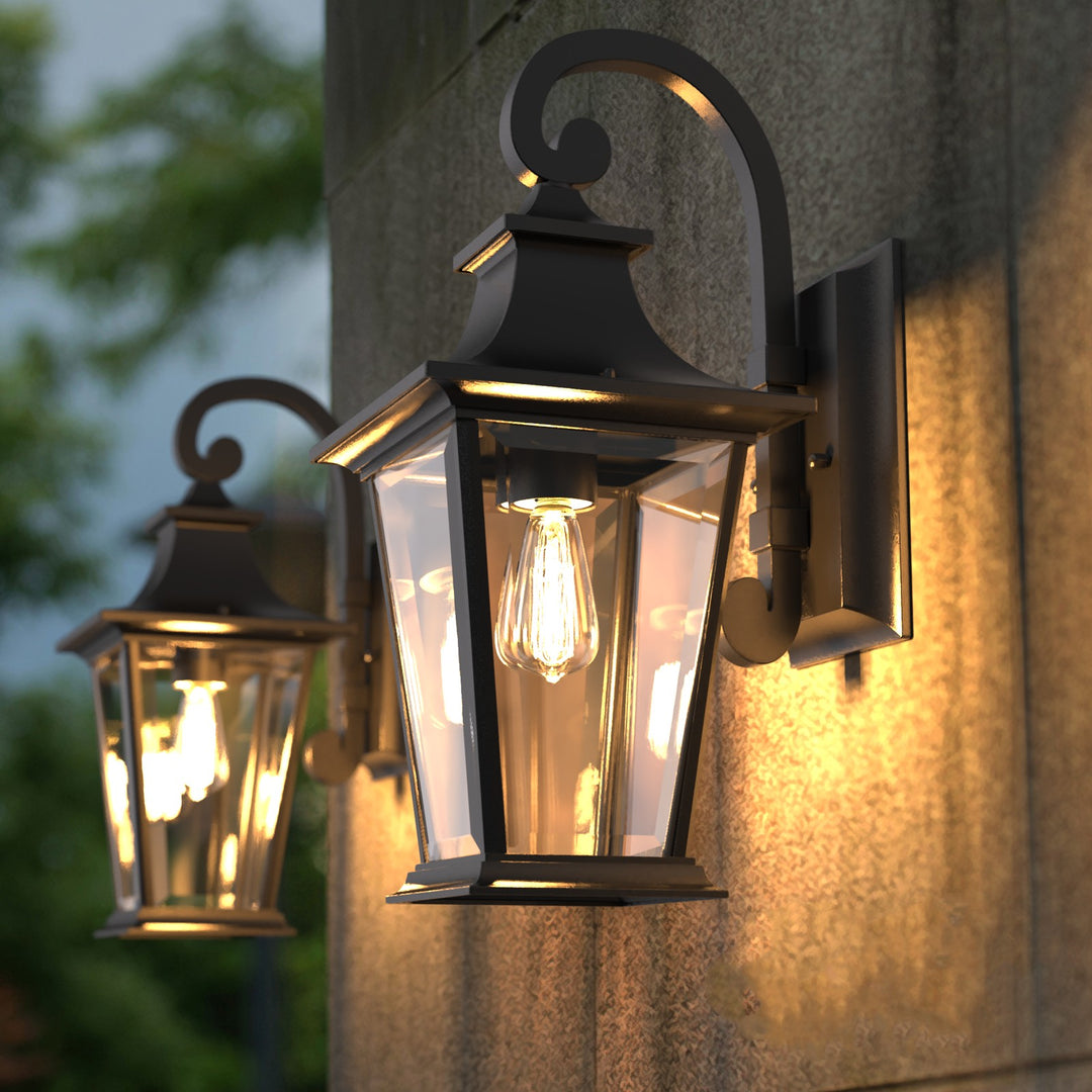 Robinson Provincial Style IP44 Weather Proof Outdoor Wall Light Matt Black E26 - 7Pandas USA Lighting Store