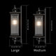 Murcia Large and Medium Traditional Outdoor Exterior Wall Light Matt Black IP44 - 7Pandas USA Lighting Store