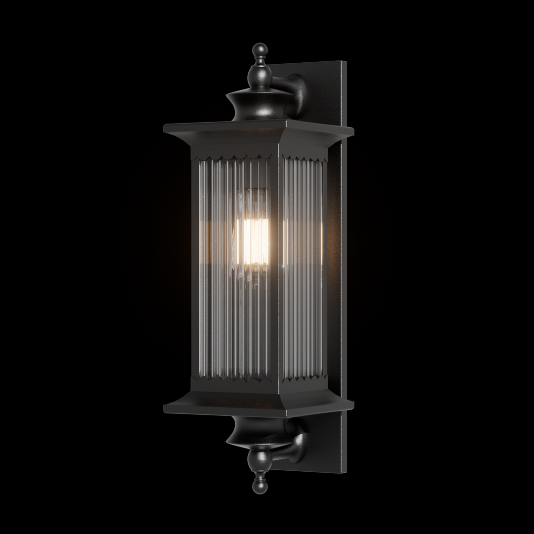 Murcia Medium Traditional Outdoor Exterior Wall Light Matt Black IP44 - 7Pandas USA Lighting Store