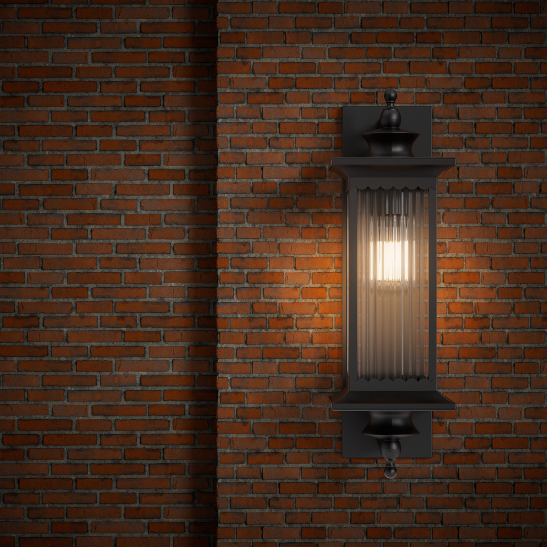 Murcia Medium Traditional Outdoor Exterior Wall Light Matt Black IP44 - 7Pandas USA Lighting Store