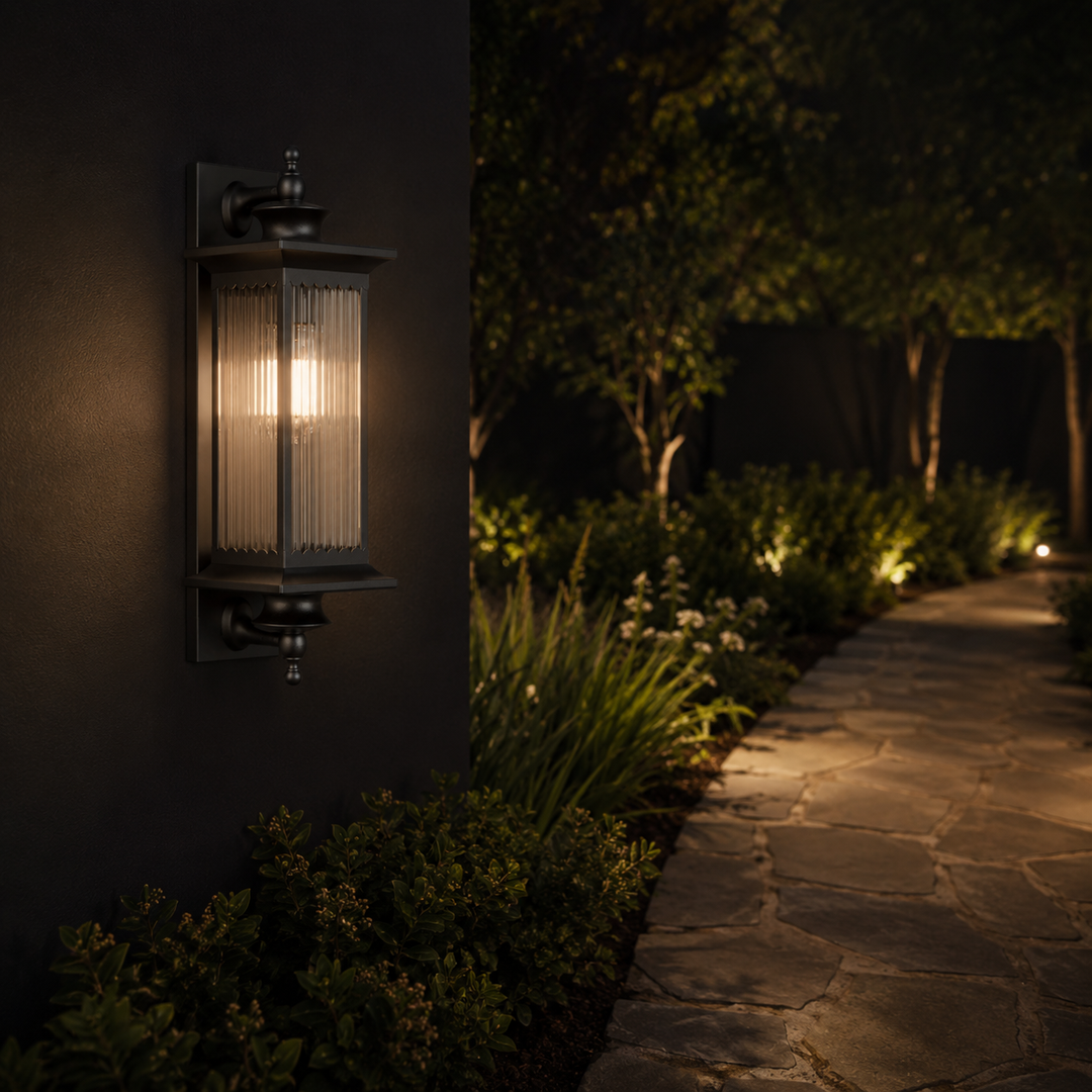 Murcia Medium Traditional Outdoor Exterior Wall Light Matt Black IP44 - 7Pandas USA Lighting Store
