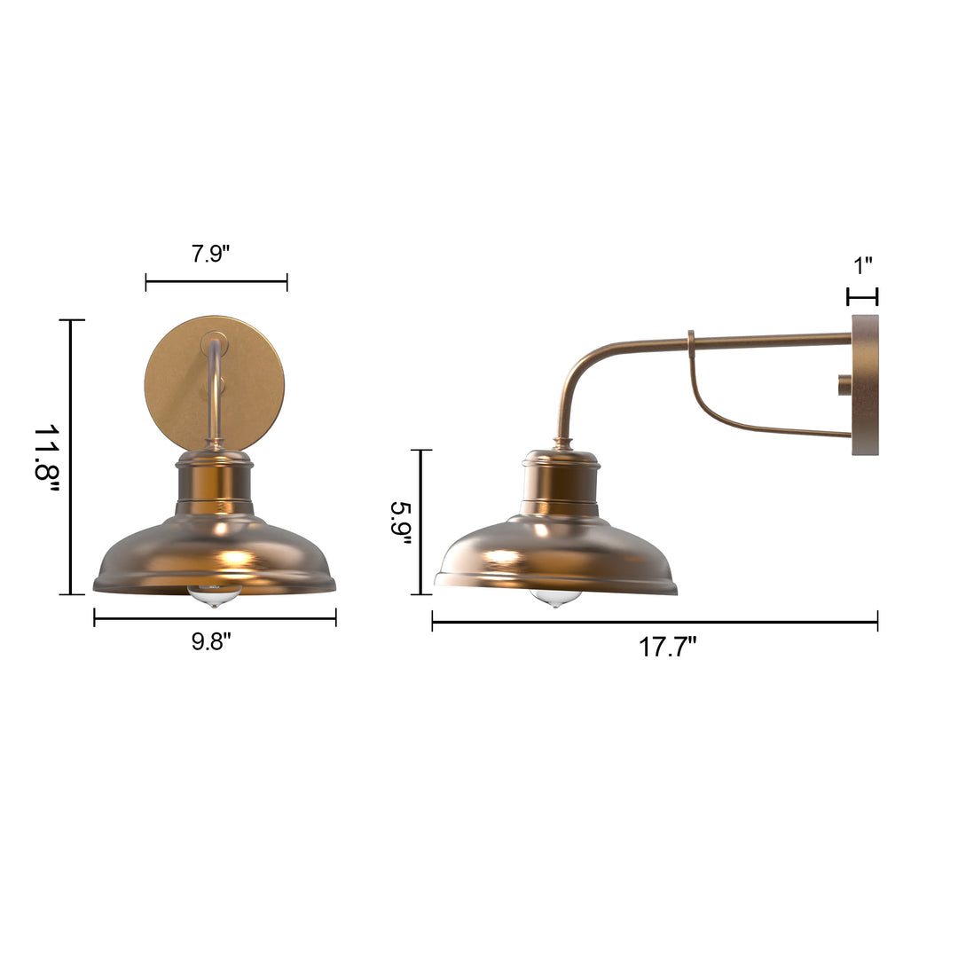 Florence Antique Style Solid Copper Outdoor Wall Light E26 - 7Pandas USA Lighting Store