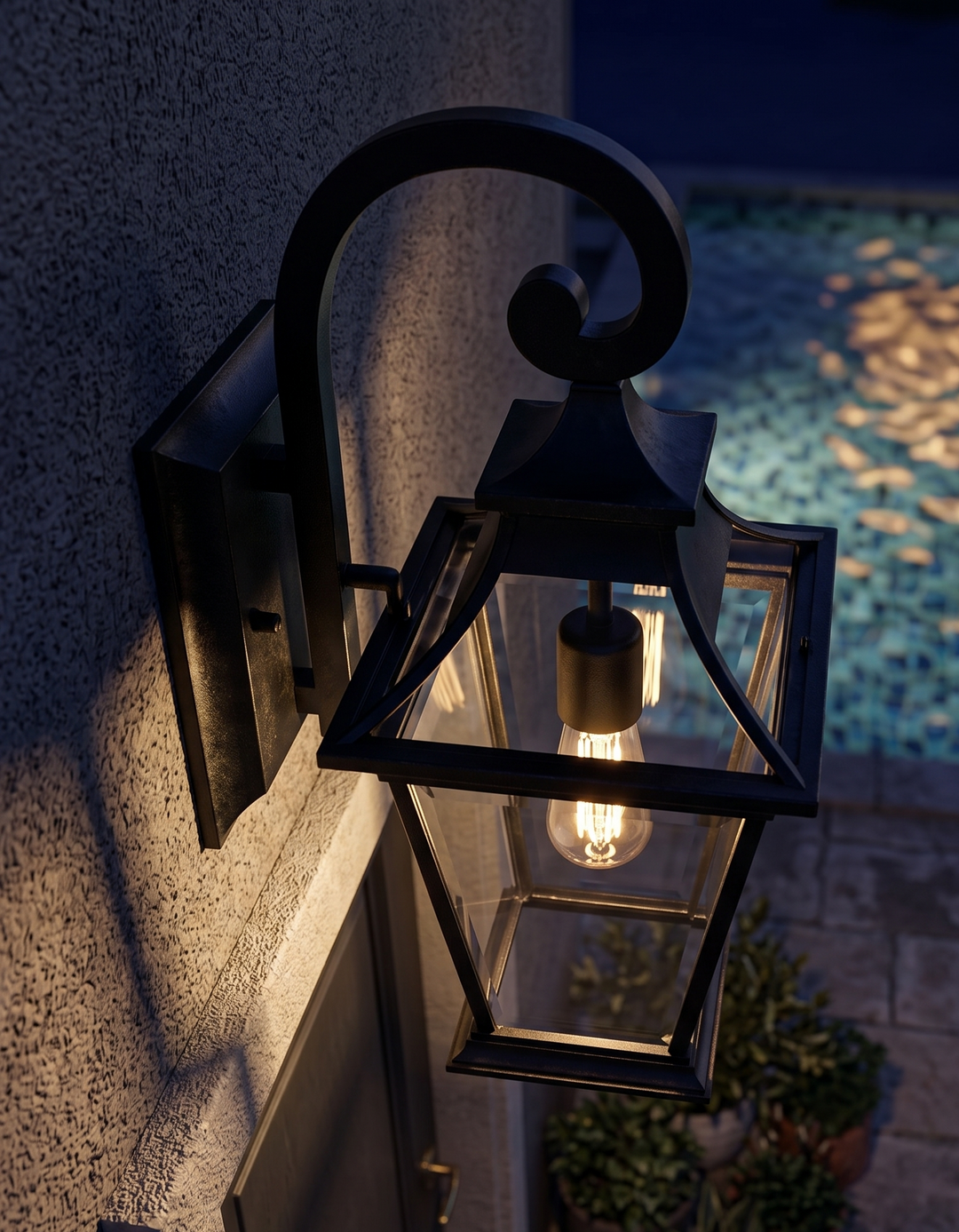 Robinson Provincial Style IP44 Weather Proof Outdoor Wall Light Matt Black E26 - 7Pandas USA Lighting Store