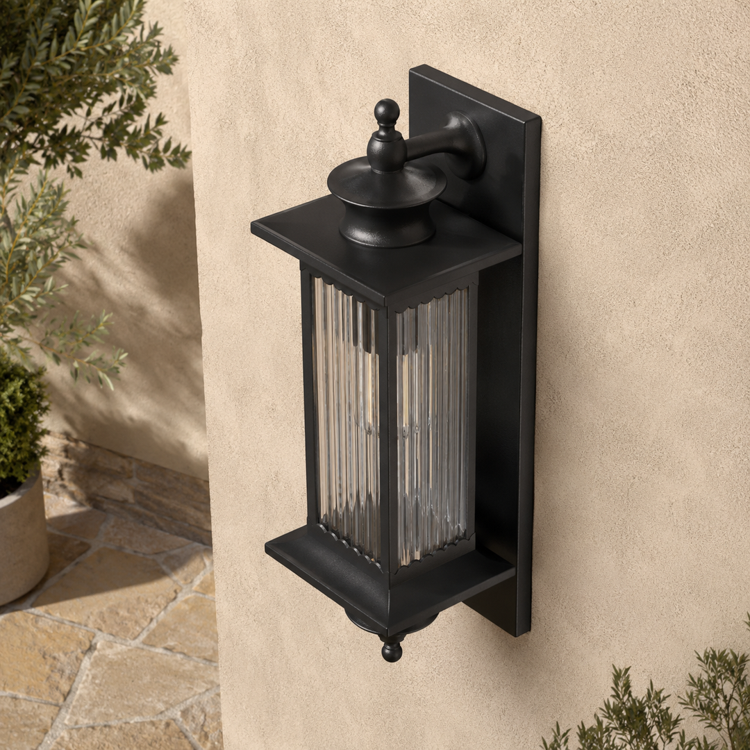 Murcia Medium Traditional Outdoor Exterior Wall Light Matt Black IP44 - 7Pandas USA Lighting Store