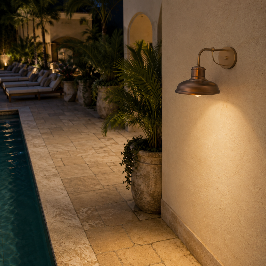 Florence Antique Style Solid Copper Outdoor Wall Light E26 - 7Pandas USA Lighting Store