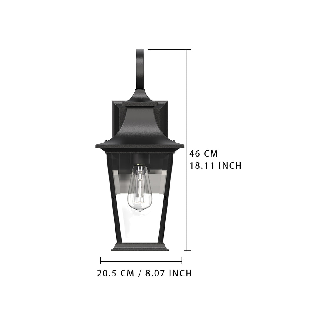 Robinson Provincial Style IP44 Weather Proof Outdoor Wall Light Matt Black E26 - 7Pandas USA Lighting Store