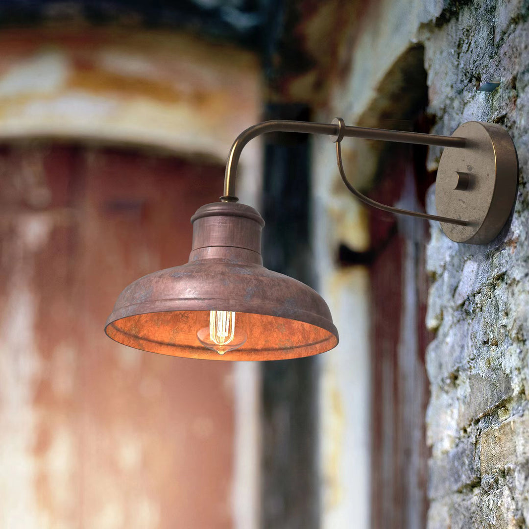 Florence Antique Style Solid Copper Outdoor Wall Light E26 - 7Pandas USA Lighting Store