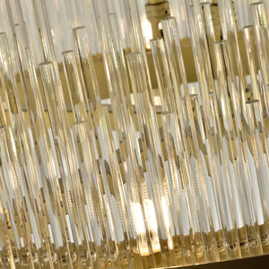 CARLO 31" Modern Crystal Chandelier Aged Brass 22*G9 Lamp base - 7Pandas USA Lighting Store