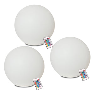 14 inch OUTDOOR FULLMOON RGB LED Ball Light Solar & AC Charging W/REMOTE CONTROL IP65 - 7Pandas USA Lighting Store