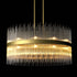 CARLO 31" Modern Crystal Chandelier Aged Brass 22*G9 Lamp base