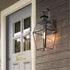 ROSEN Motion Sensor Outdoor Exterior Wall Sconce Glass Matt Black E26 IP44