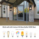 BRUCE Outdoor Exterior Wall Sconce Glass Matt Black E26 IP44 2PACK - 7Pandas USA Lighting Store